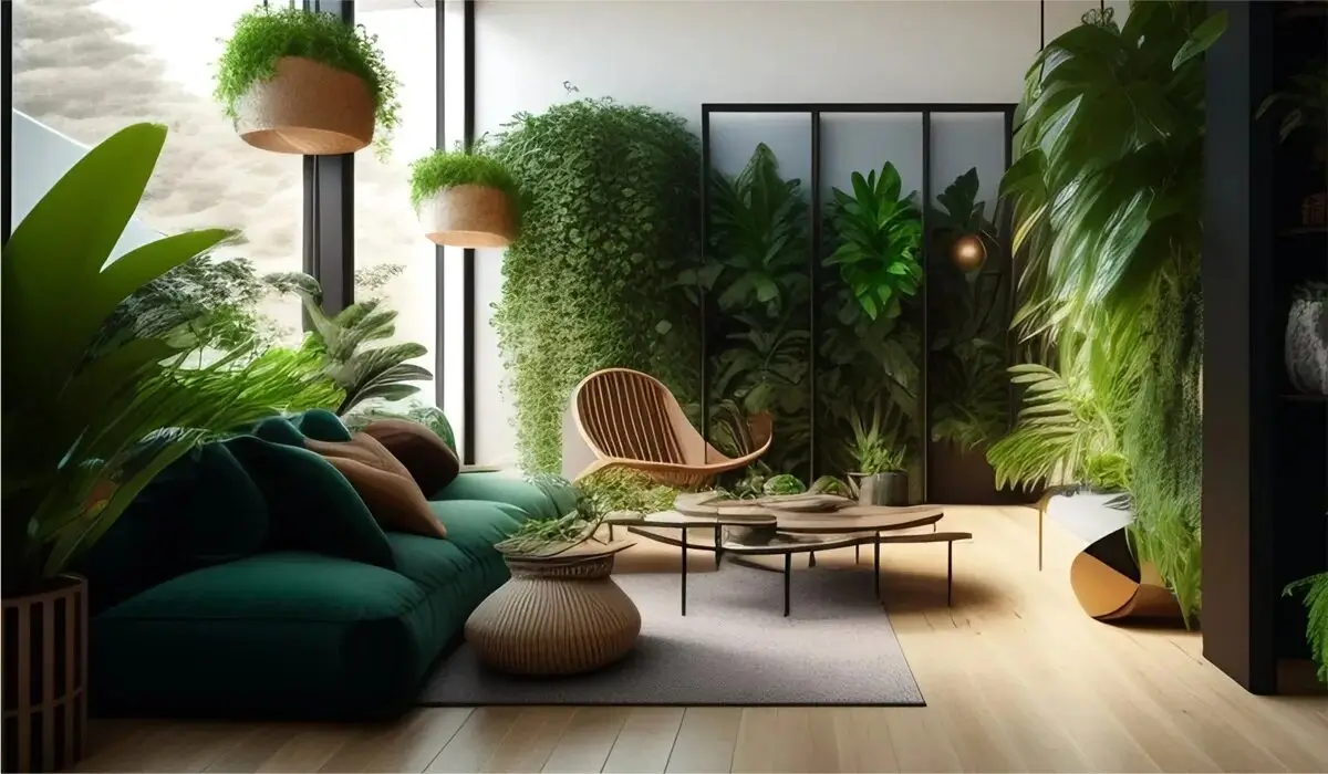 Green leaves symbolizing sustainability and nature.