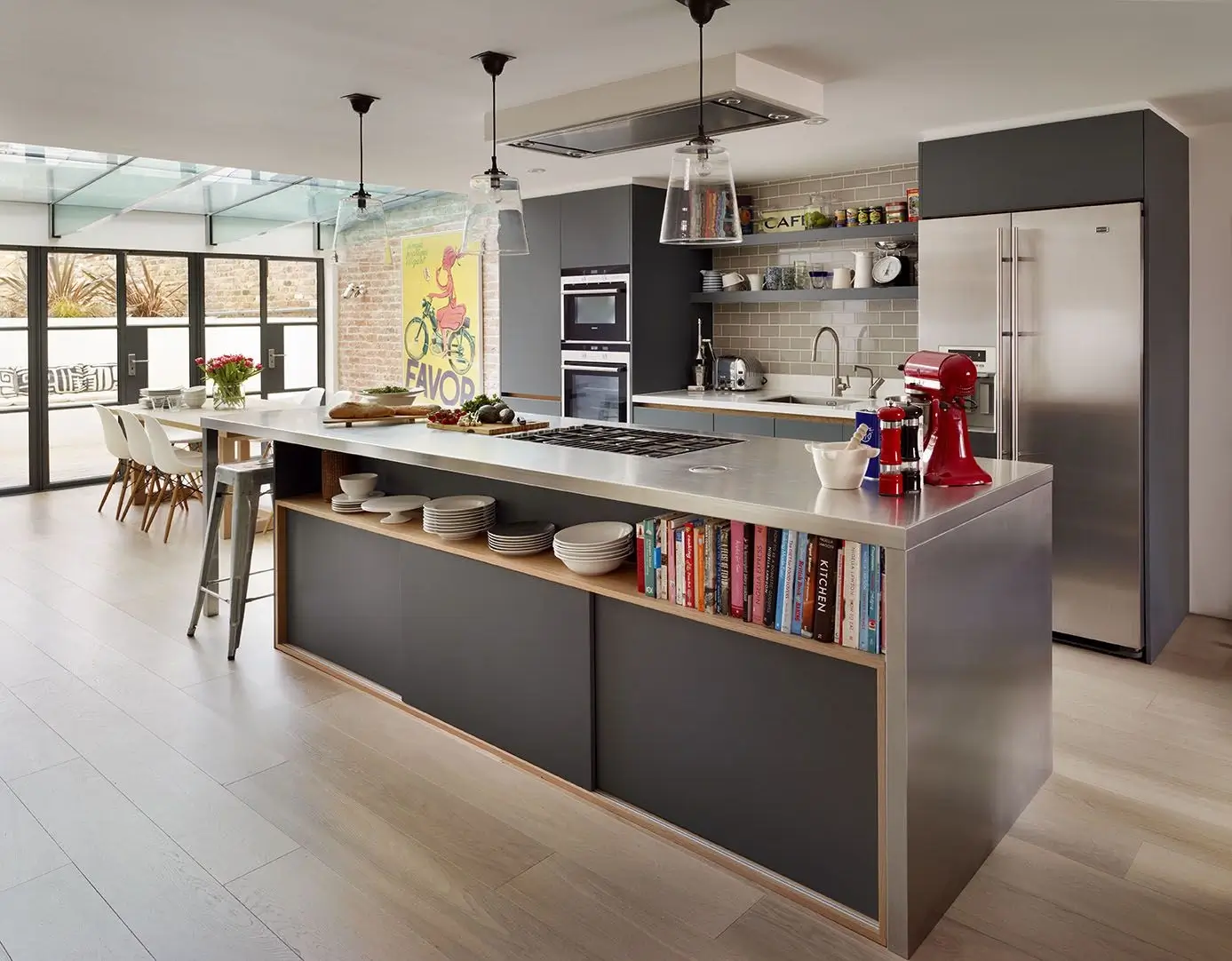 A beautifully organized modern kitchen space.