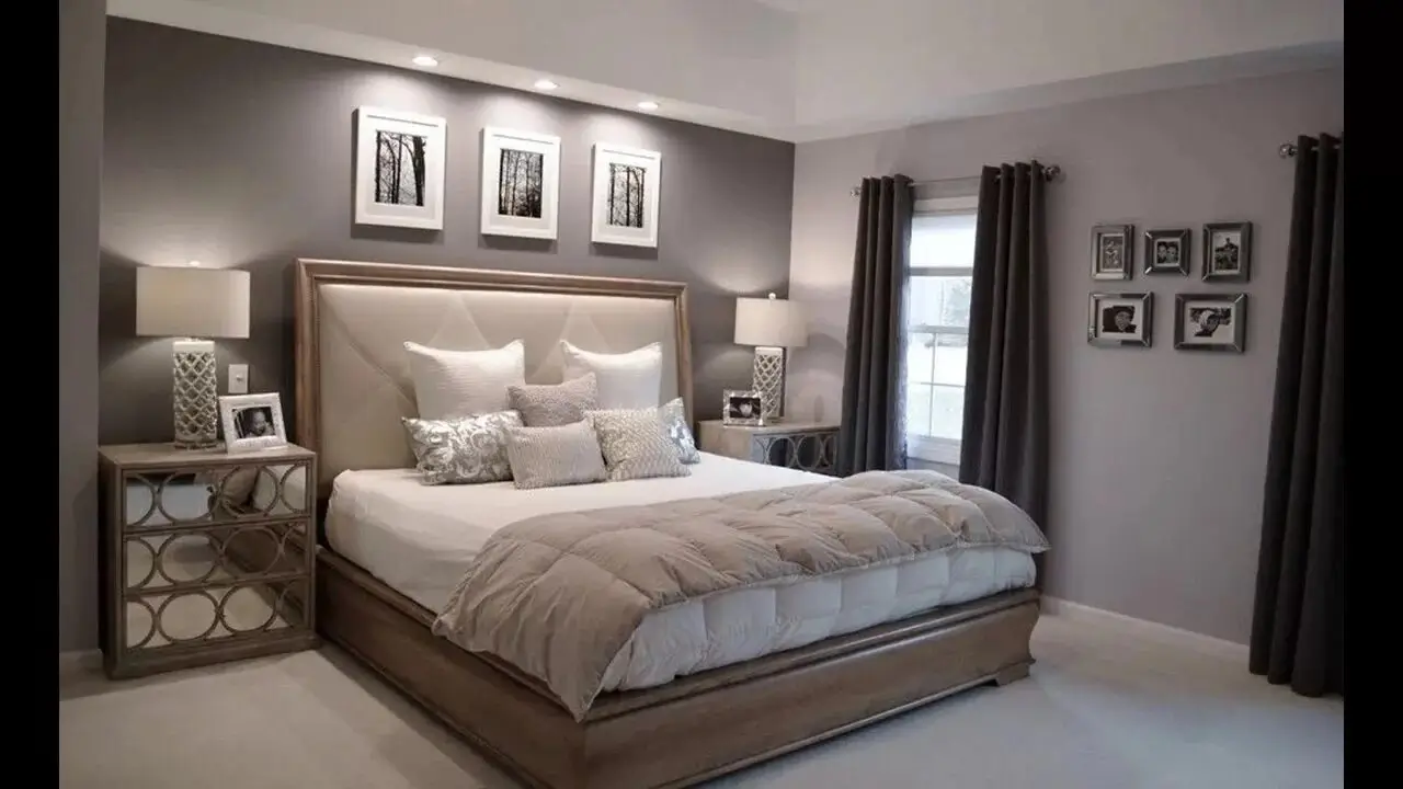 A peaceful bedroom with natural light and soft bedding.