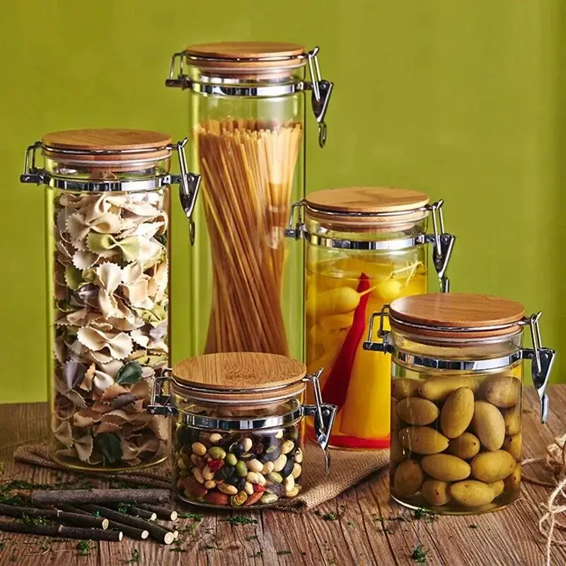 Glass & Wood Canisters