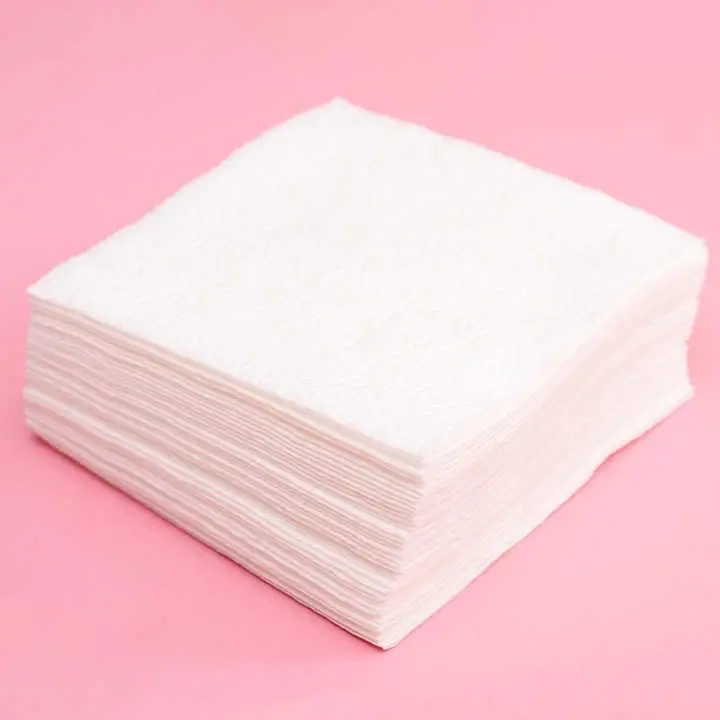 A stack of soft linen napkins.