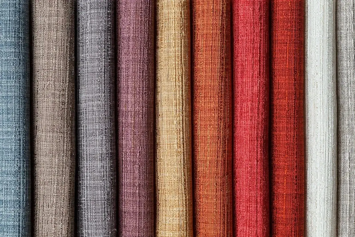 Close-up of various soft textiles and fabrics.