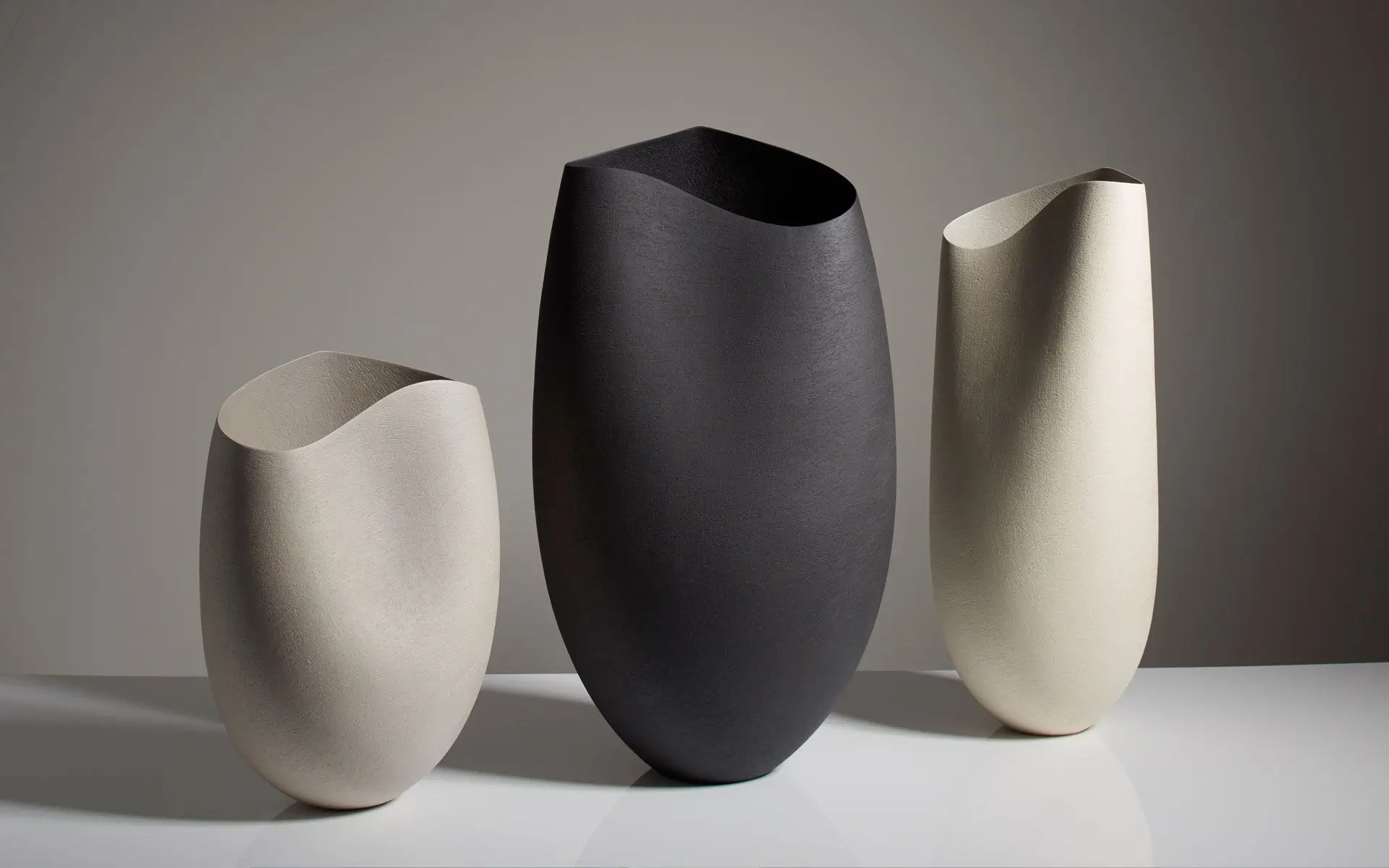 Elegant ceramic vase with a unique texture.